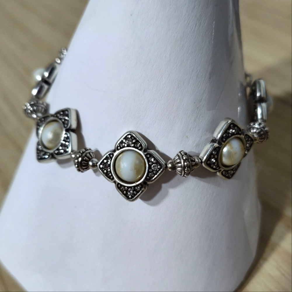 Brighton Alcazar Silver Crystal Bracele